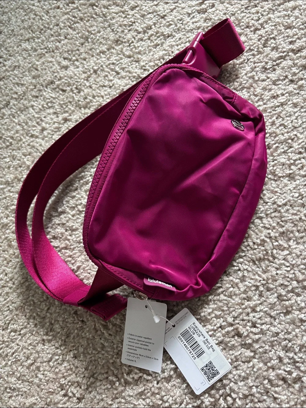 NWT Lululemon Everywhere Belt Bag 1L in “Wild Berry”